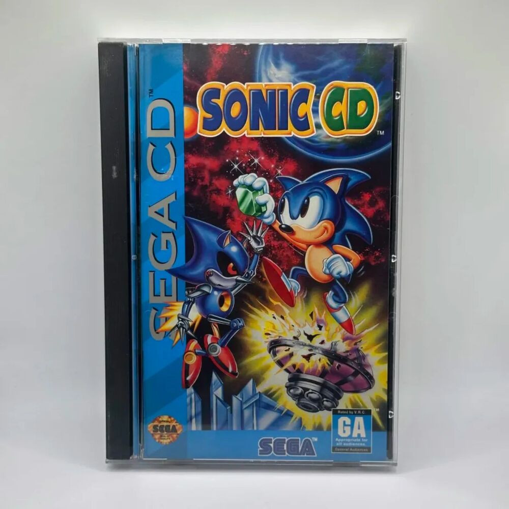 Sonic CD (Sega CD, 1993) Authentic CIB MANUAL REG CARD FOAM
